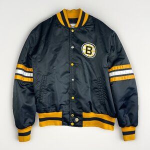 VTG Boston Bruins NHL Hockey Varsity Bomber Jacket Shain Of Canada Size XL RARE*